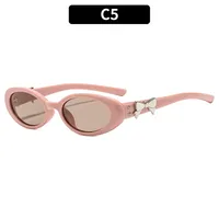 Oval Frame Casual Solid Color Ac Gradient Tinted Lenses Full Frame Women's Sunglasses sku image 5