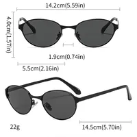 Oval Frame Casual Solid Color Ac Gradient Tinted Lenses Full Frame Women's Sunglasses main image 6
