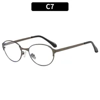 Oval Frame Casual Solid Color Ac Gradient Tinted Lenses Full Frame Women's Sunglasses sku image 6