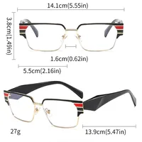 Square Casual Solid Color Ac Full Frame Optical Glasses main image 2