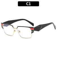 Square Casual Solid Color Ac Full Frame Optical Glasses sku image 1