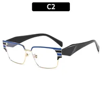 Square Casual Solid Color Ac Full Frame Optical Glasses sku image 2
