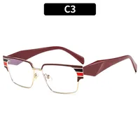 Square Casual Solid Color Ac Full Frame Optical Glasses sku image 3