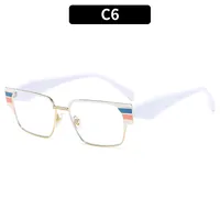 Square Casual Solid Color Ac Full Frame Optical Glasses sku image 6