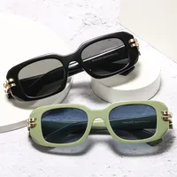 Square Casual Solid Color Ac Gradient Tinted Lenses Full Frame Women's Sunglasses main image 1