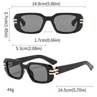 Square Casual Solid Color Ac Gradient Tinted Lenses Full Frame Women's Sunglasses main image 2