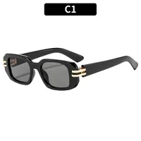 Square Casual Solid Color Ac Gradient Tinted Lenses Full Frame Women's Sunglasses sku image 1