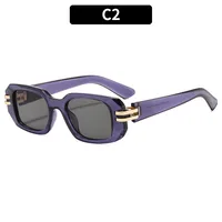 Square Casual Solid Color Ac Gradient Tinted Lenses Full Frame Women's Sunglasses sku image 2