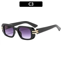 Square Casual Solid Color Ac Gradient Tinted Lenses Full Frame Women's Sunglasses sku image 3