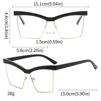 Miroir De Forme Spéciale Décontractée Couleur Unie Ca Plein Cadre Lunettes Optiques main image 2