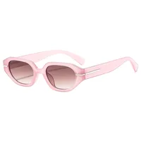 Oval Frame Casual Solid Color Ac Gradient Tinted Lenses Full Frame Women's Sunglasses main image 4