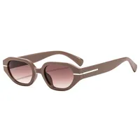 Oval Frame Casual Solid Color Ac Gradient Tinted Lenses Full Frame Women's Sunglasses main image 3