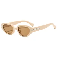 Oval Frame Casual Solid Color Ac Gradient Tinted Lenses Full Frame Women's Sunglasses main image 7