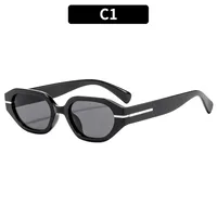 Oval Frame Casual Solid Color Ac Gradient Tinted Lenses Full Frame Women's Sunglasses sku image 1