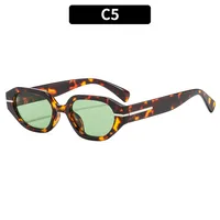 Oval Frame Casual Solid Color Ac Gradient Tinted Lenses Full Frame Women's Sunglasses sku image 5