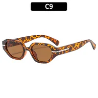 Oval Frame Casual Solid Color Ac Gradient Tinted Lenses Full Frame Women's Sunglasses sku image 9