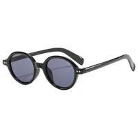 Round Frame Casual Solid Color Ac Full Frame Women's Sunglasses main image 3