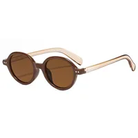 Round Frame Casual Solid Color Ac Full Frame Women's Sunglasses main image 4