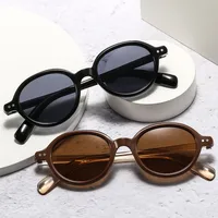 Round Frame Casual Solid Color Ac Full Frame Women's Sunglasses main image 1
