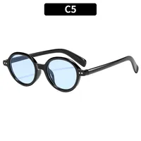 Round Frame Casual Solid Color Ac Full Frame Women's Sunglasses sku image 5