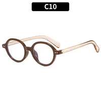 Round Frame Casual Solid Color Ac Full Frame Women's Sunglasses sku image 10