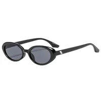 Oval Frame Casual Solid Color Ac Gradient Tinted Lenses Full Frame Women's Sunglasses main image 3