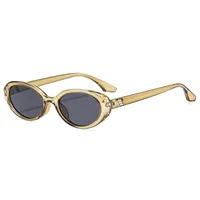Oval Frame Casual Solid Color Ac Gradient Tinted Lenses Full Frame Women's Sunglasses main image 5