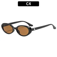 Oval Frame Casual Solid Color Ac Gradient Tinted Lenses Full Frame Women's Sunglasses sku image 4