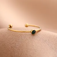 Colorful Casual Rhinestones 304 Stainless Steel 18K Gold Plated Open Rings Inlay main image 8