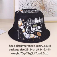 Women's Letter High Heel Wide Eaves Casual Preppy Style Commute Bucket Hat main image 2