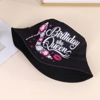 Femmes Lettre Talon Haut Avant-Toit Large Décontractée Style Bcbg Commuer Chapeau Seau main image 4