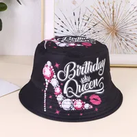 Women's Letter High Heel Wide Eaves Casual Preppy Style Commute Bucket Hat sku image 2
