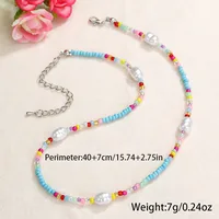 Rond Bohémien Verre Collier De Gros main image 3