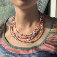 Rond Bohémien Verre Collier De Gros main image 5