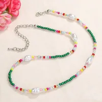 Round Bohemian Glass Necklace Wholesale sku image 1