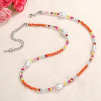 Round Bohemian Glass Necklace Wholesale sku image 4