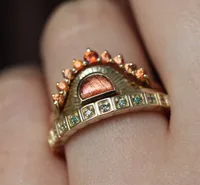 IG Style Alloy Geometric Inlay Rhinestones Women's Rings main image 2