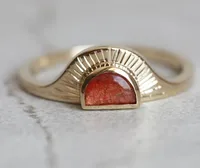 Style IG Alliage Géométrique Incruster Strass Femmes Anneaux main image 4
