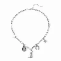 U Shape Water Droplets Boots Cowboy Style Imitation Pearl Zinc Alloy Multi Charms Necklace Wholesale main image 5