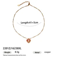 Rabbit Color Block Square Y2K Lady Romantic Resin Glass Copper Pendant Necklace Wholesale sku image 1