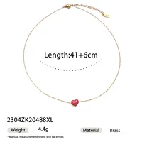 Rabbit Color Block Square Y2K Lady Romantic Resin Glass Copper Pendant Necklace Wholesale sku image 9