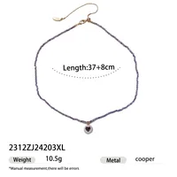 Rabbit Color Block Square Y2K Lady Romantic Resin Glass Copper Pendant Necklace Wholesale sku image 15