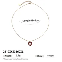 Rabbit Color Block Square Y2K Lady Romantic Resin Glass Copper Pendant Necklace Wholesale sku image 12