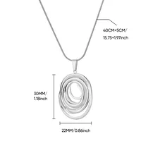 Square Star Flower IG Style Acrylic Pearl Zircon 304 Stainless Steel Pendant Necklace Inlay Lobster Trigger Clasp Closure sku image 3