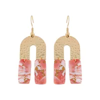 1 Pair U Shape Stripe Beach Simple Style Alloy Soft Clay Drop Earrings sku image 2