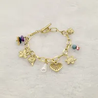 Star Heart Shape Flower Vacation 304 Stainless Steel Multi Charms Bracelet In Bulk main image 1