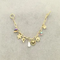 Star Heart Shape Flower Vacation 304 Stainless Steel Multi Charms Bracelet In Bulk main image 4