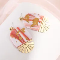 1 Pair U Shape Stripe Beach Simple Style Alloy Soft Clay Drop Earrings main image 5
