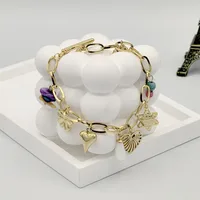 Star Heart Shape Flower Vacation 304 Stainless Steel Multi Charms Bracelet In Bulk main image 6