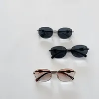 Oval Frame Elegant Glam Streetwear Oval Pc Resin Gradient Tinted Lenses Full Frame Kids Sunglasses main image 3
